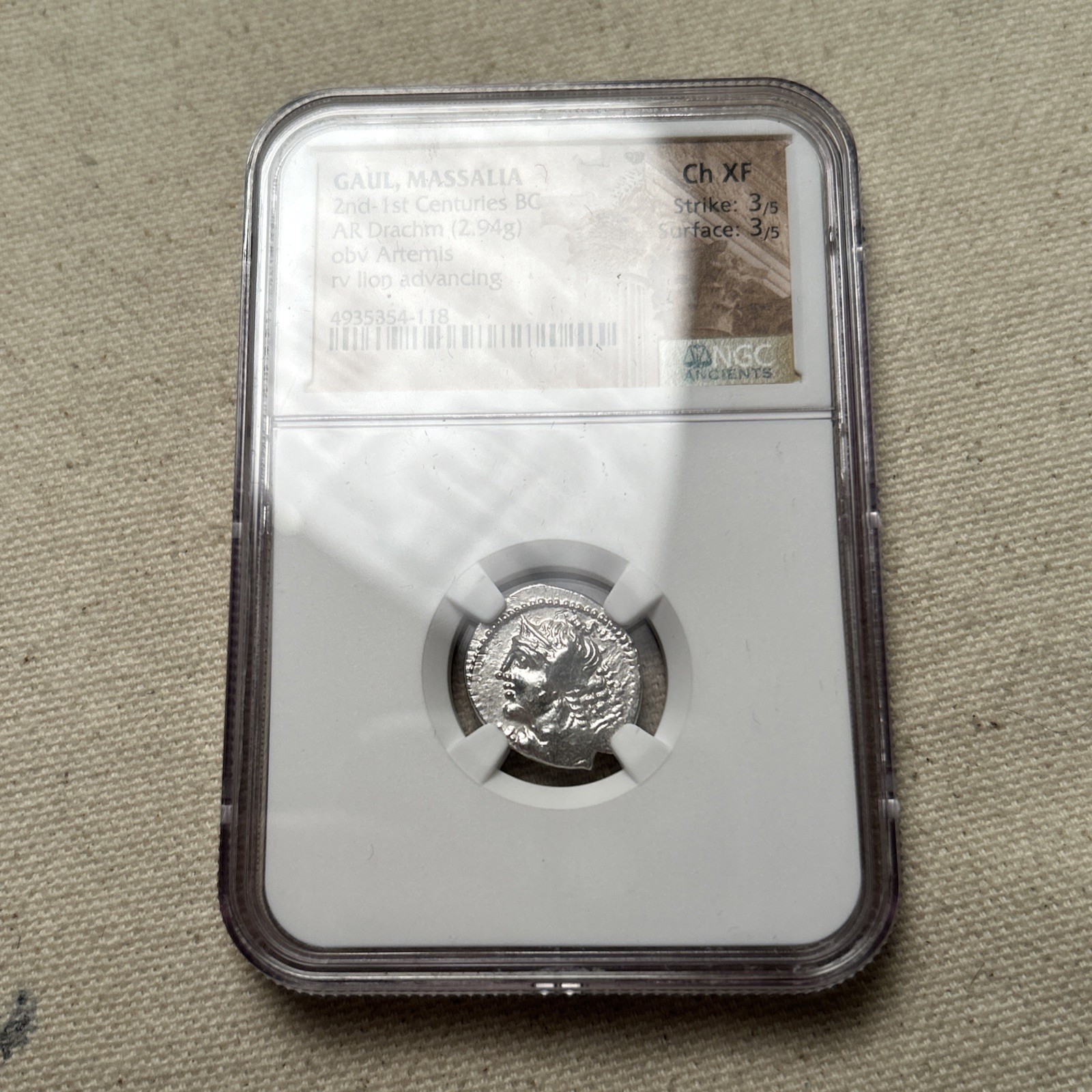 Gaul Massalia 2nd-1st Centuries BC Drachm NGC CH XF #PJ