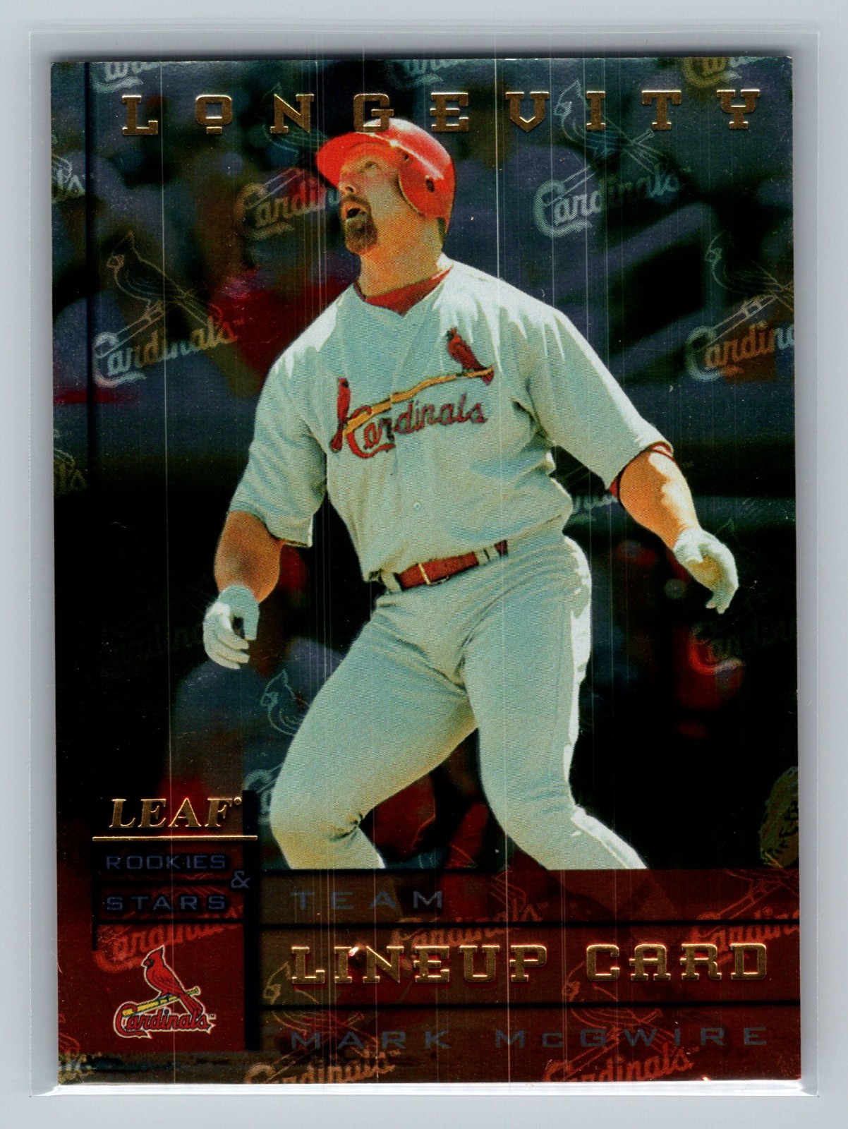 /50 1998 Leaf Rookie & Stars - Longevity Mark McGwire #185 SSP - NM (Read) /50 1998 Leaf Rookie & Stars - Longevity Mark McGwire #185 SSP - NM (Read)