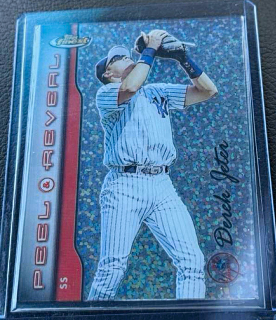 Topps 1999 Finest Derek Jeter Peel & Reveal Sparkle Insert #PR7 Yankees