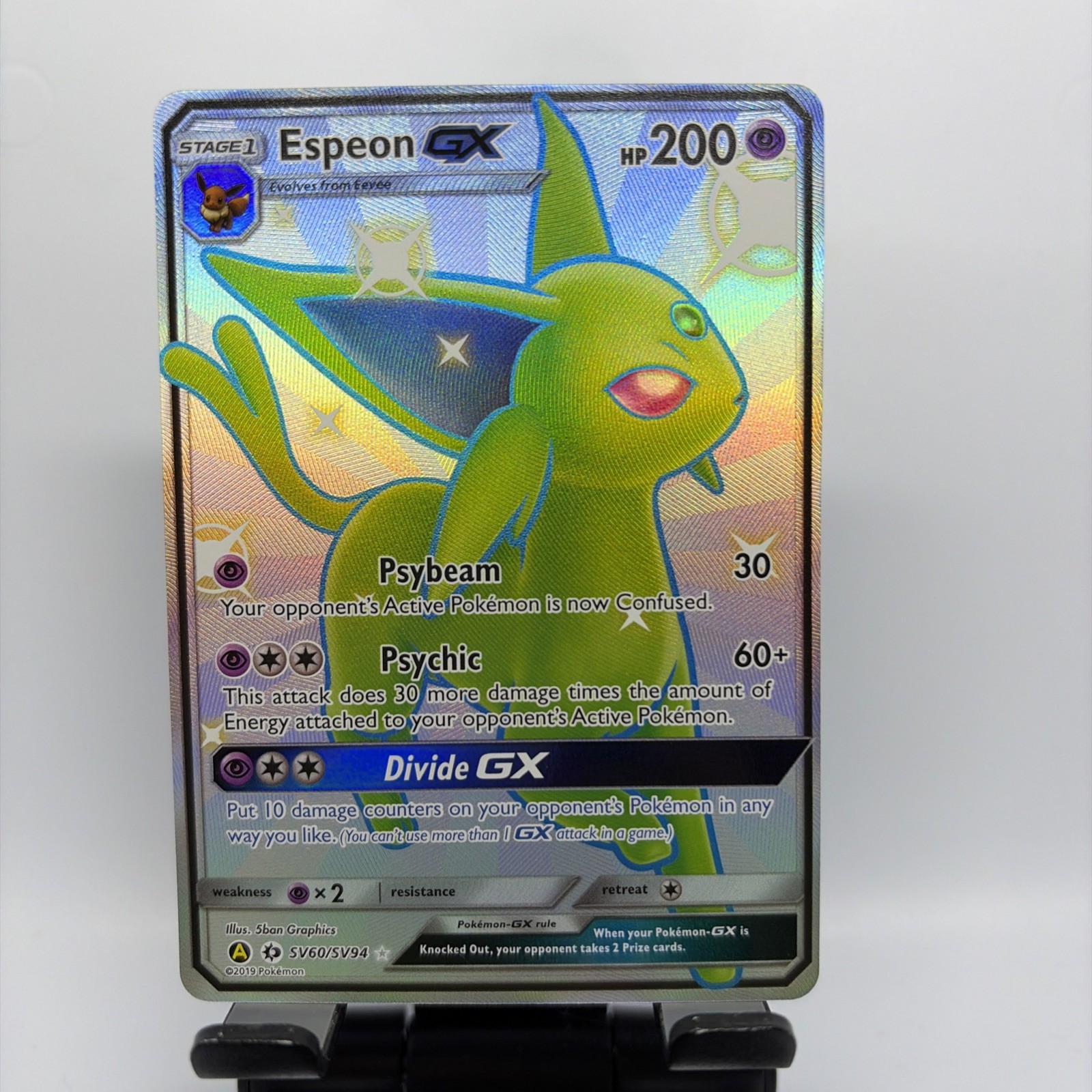 Espeon GX SV60/SV94 Hidden Fates: Shiny Vault Holo NM TCG Espeon GX SV60/SV94 Hidden Fates: Shiny Vault Holo NM TCG