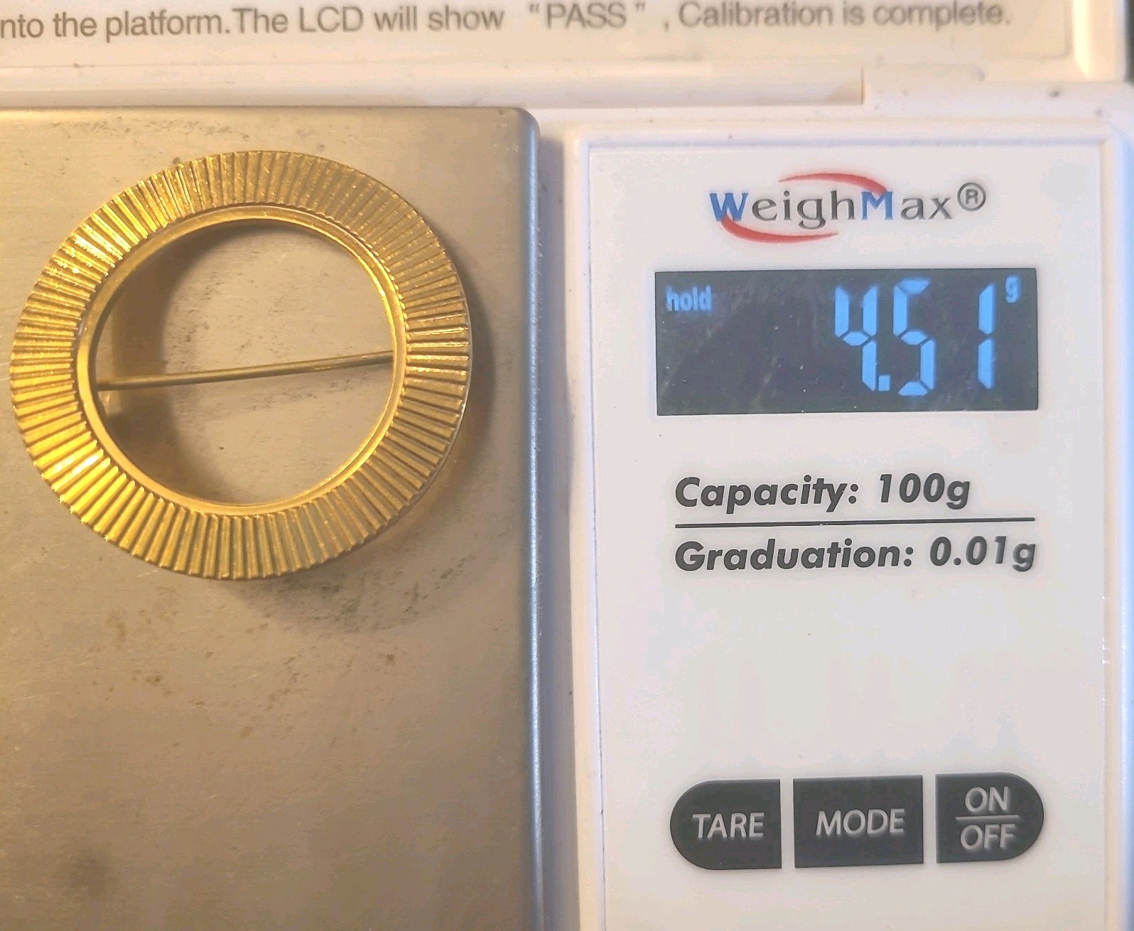18kt. Yellow gold pin brooch 18kt. Yellow gold pin brooch