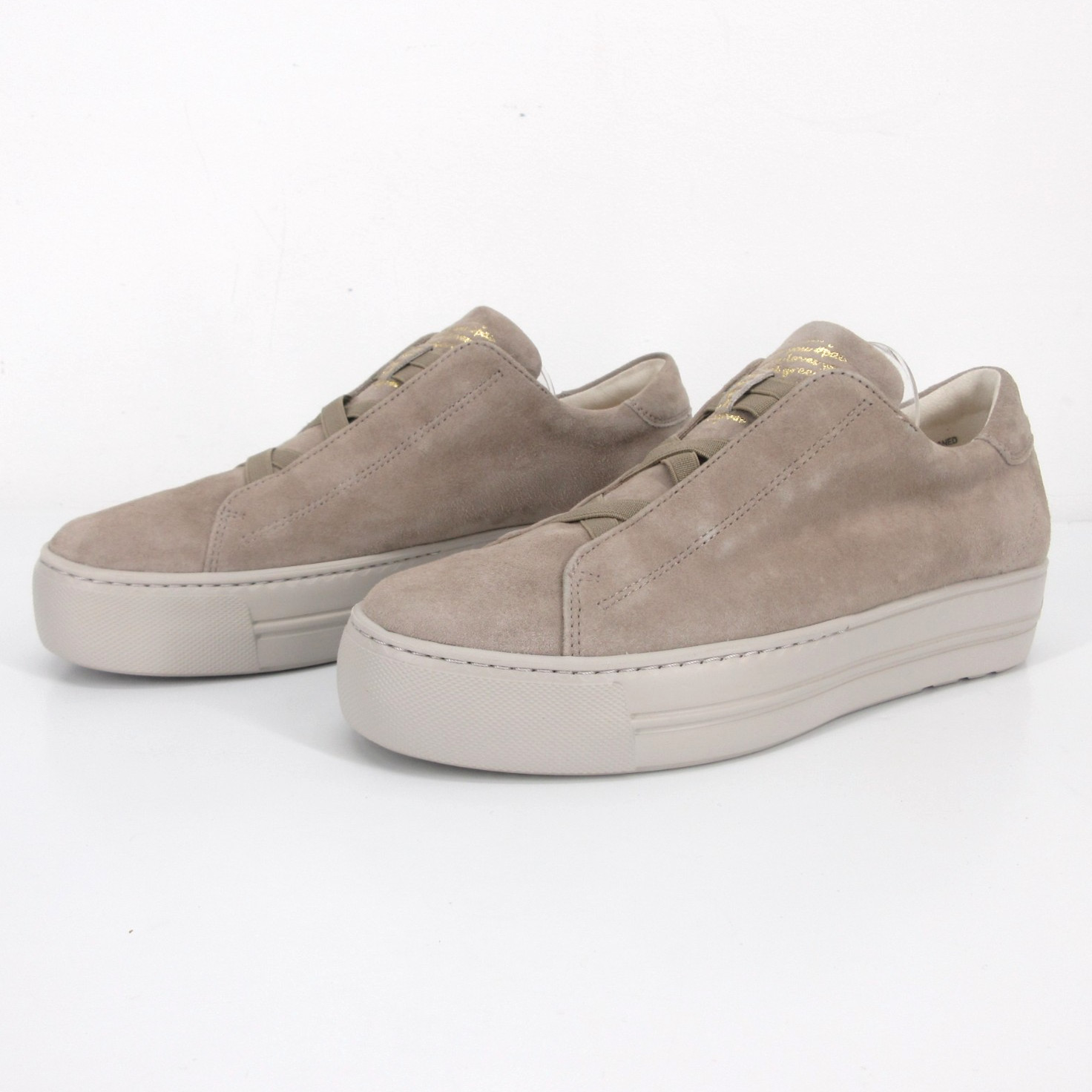 Paul Green Dante Suede Platform Sneakers Womens US 8 UK 5.5 Safari Grey Shoes