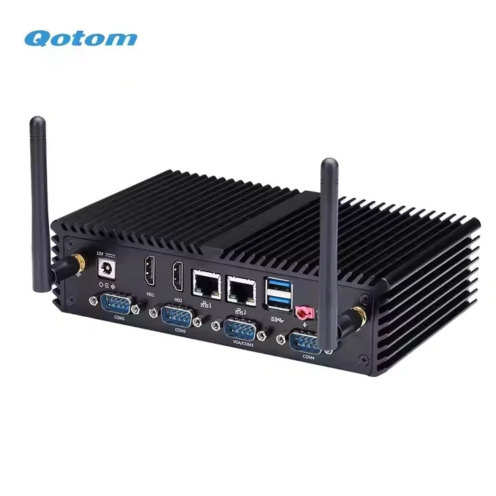 Qotom Q305P Mini Desktop PC 3205u 4GB 32GB COM Fanless Office/Home/Bank/Hotel