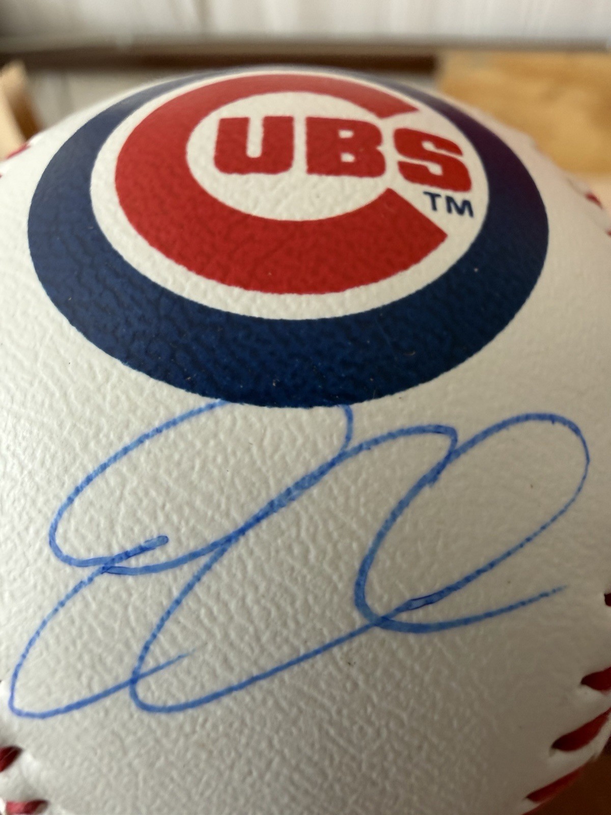 Edward Cabrera signed Major League Chicago Cubs Logo Signed Ball Edward Cabrera signed Major League Chicago Cubs Logo Signed Ball