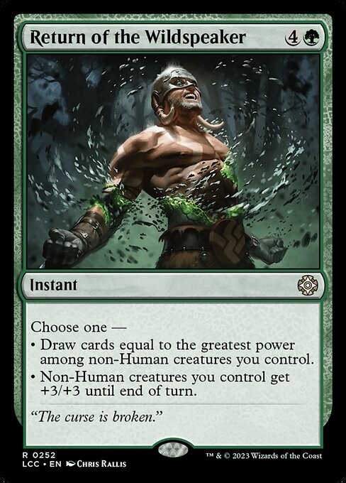 Return of the Wildspeaker 252 R Normal LCC MTG NM Return of the Wildspeaker 252 R Normal LCC MTG NM