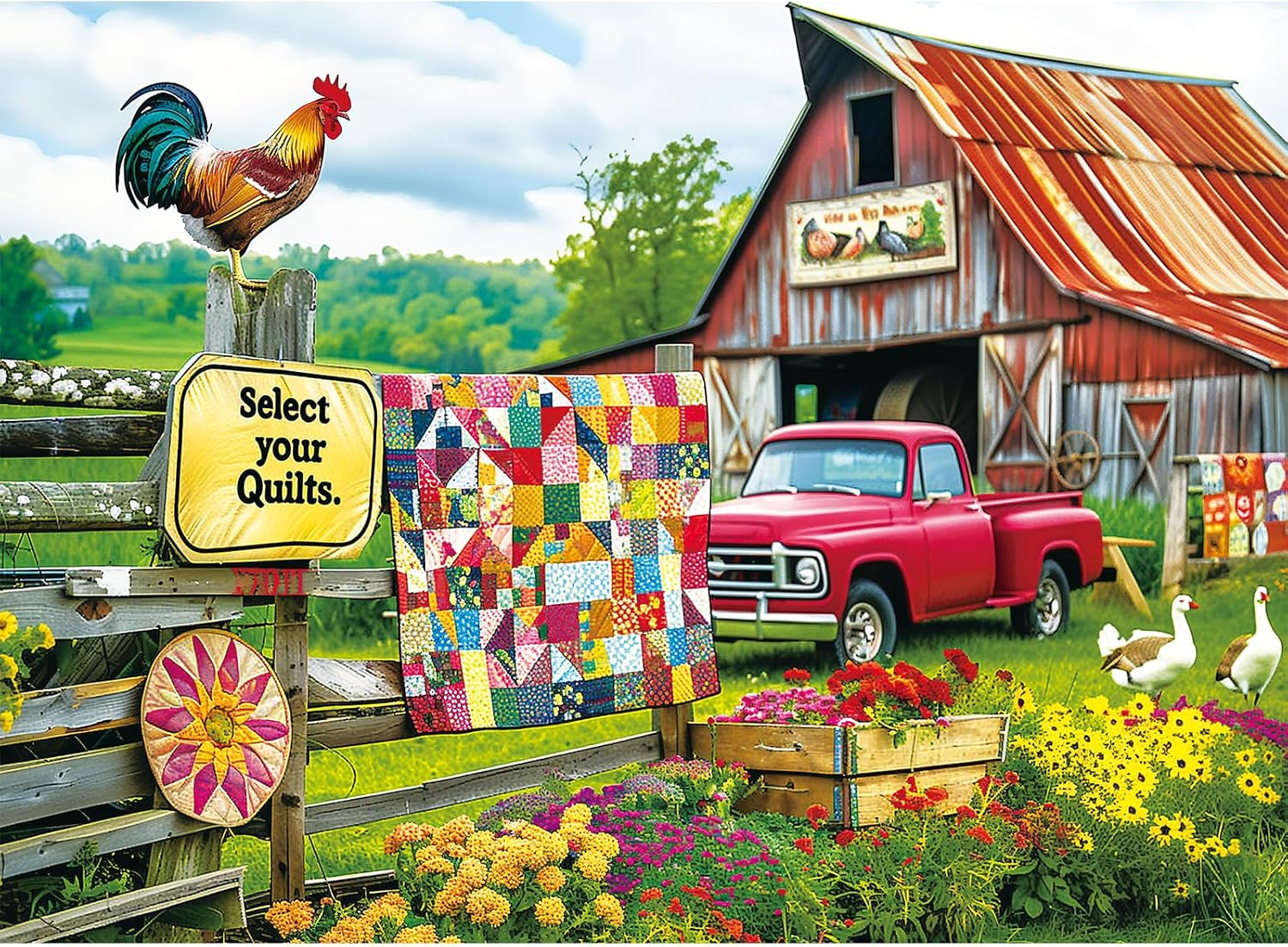 300 Pieces Puzzle for Adults,Fun Country Life Farm Puzzle,Recycled Cardboard Ani 300 Pieces Puzzle for Adults,Fun Country Life Farm Puzzle,Recycled Cardboard Ani