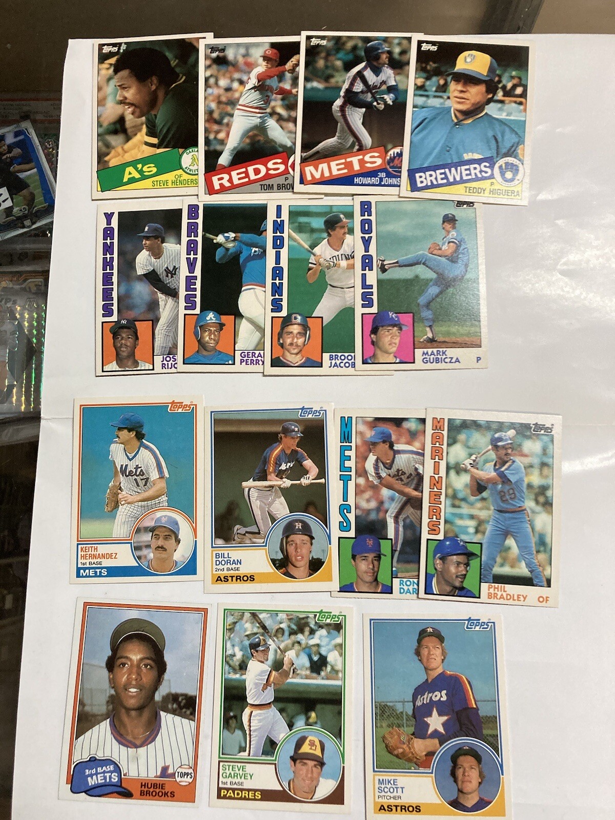1981-1985 Topps Traded, 53 1984 Fleer Update, 68 Total Diff Garvey Darling Rijo