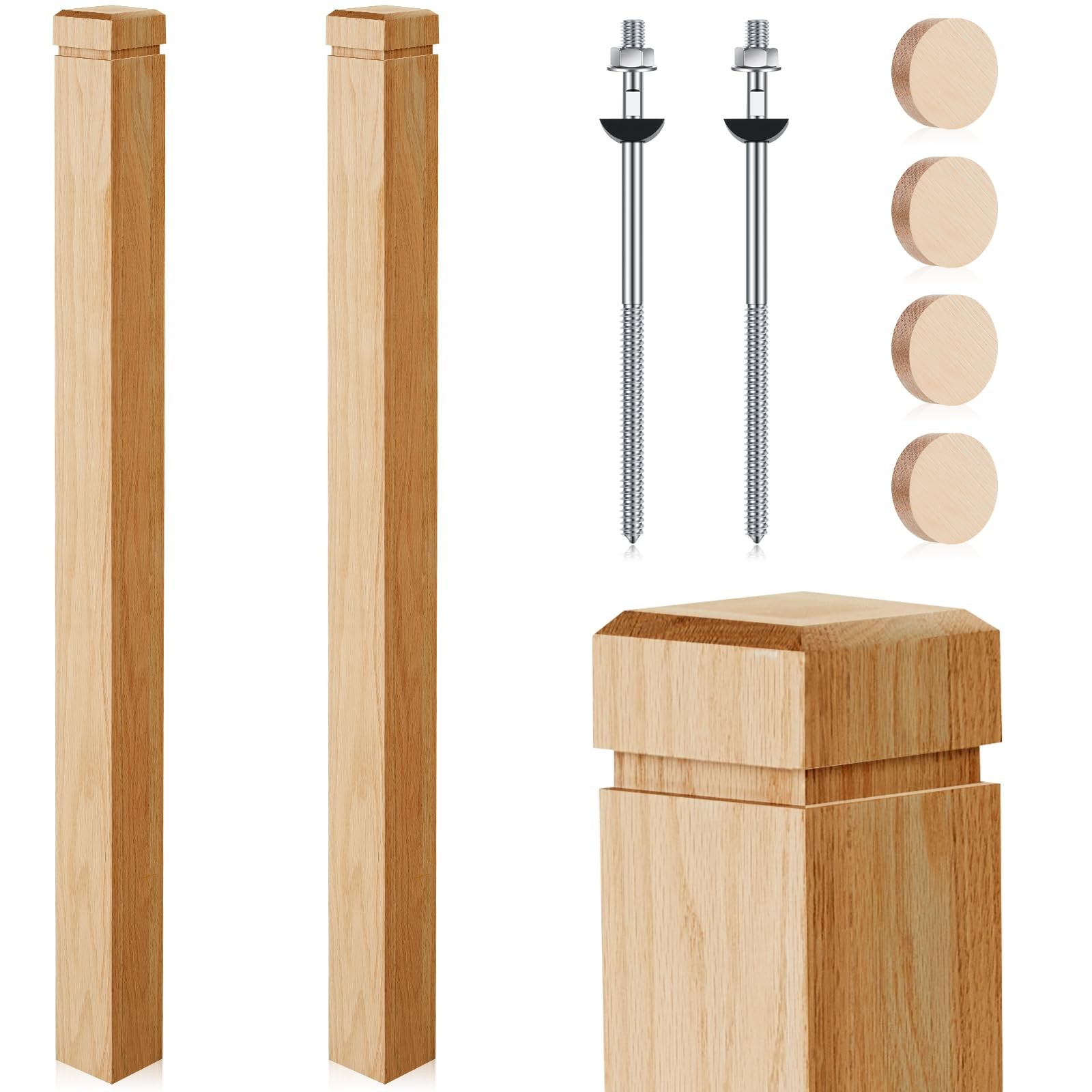 CroBlissful 2 Pcs 3.5 x x 48 Inch Solid x x 48 inches, natural