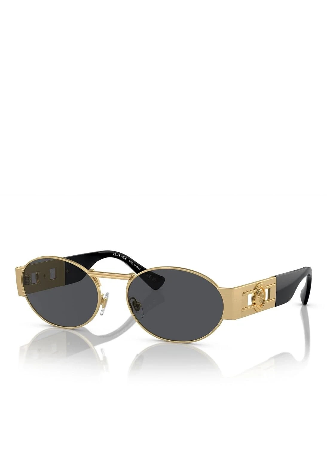 Versace 0VE2264 100287 Unisex Sunglasses Matte Gold Frame Dark Grey Lenses NEW
