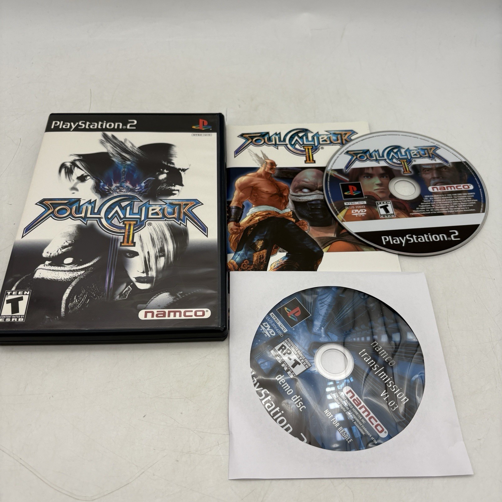 Soul Calibur II PS2 PlayStation 2 Black Label Complete CIB + Demo Tested Soul Calibur II PS2 PlayStation 2 Black Label Complete CIB + Demo Tested