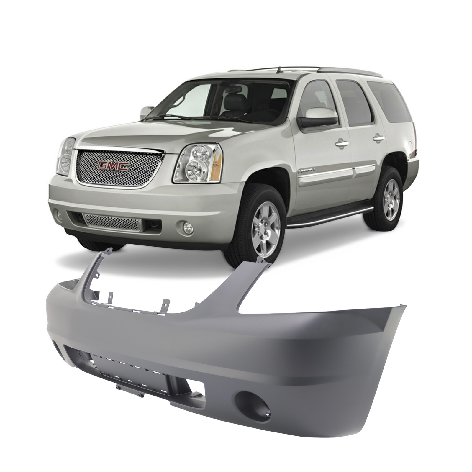 2007-2014 GMC Yukon Primed Front Bumper Cover No Sensor Holes GM1000818 25890766