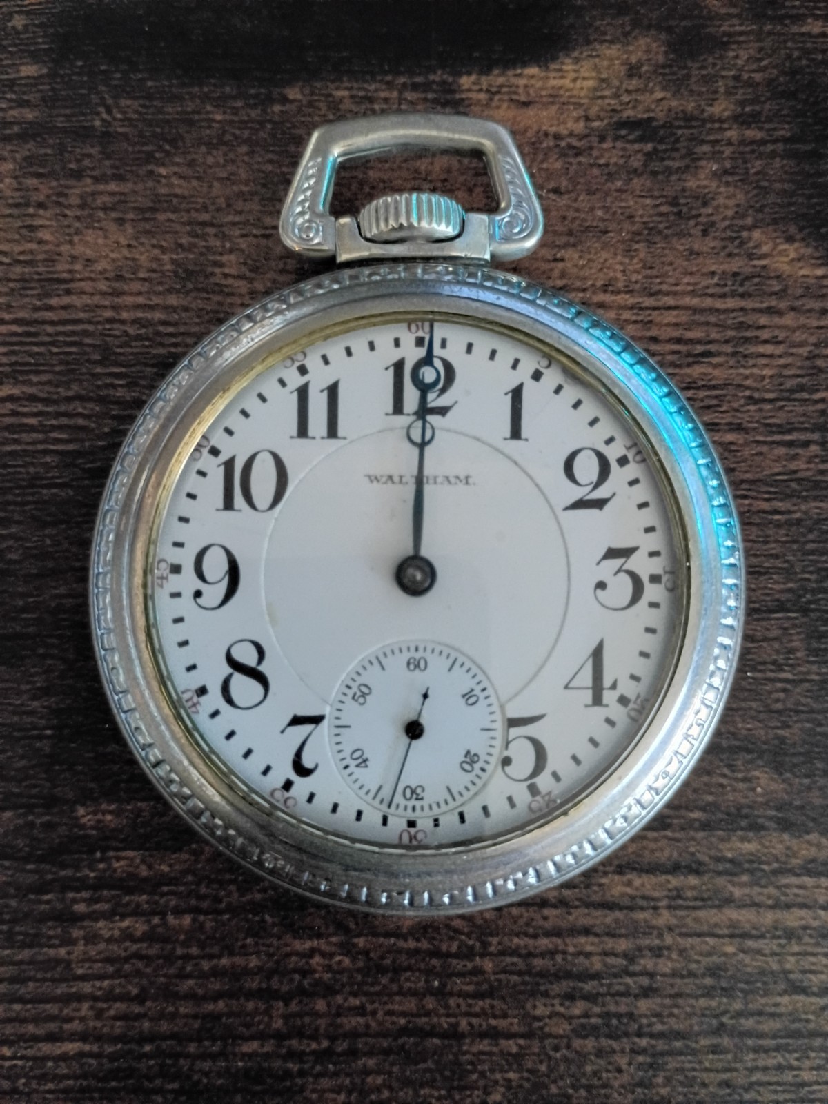 Waltham 16S 21J 645 Open Face Lever Set Pocket Watch Salesman Case Not Running