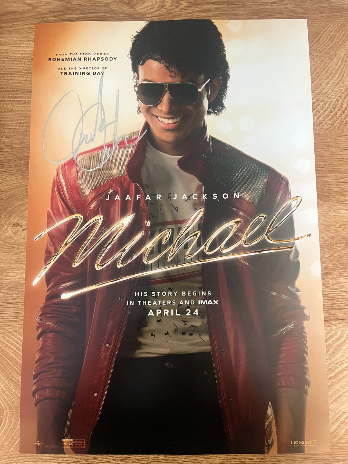 * JAAFAR JACKSON * signed 12x18 poster * MICHAEL * COA