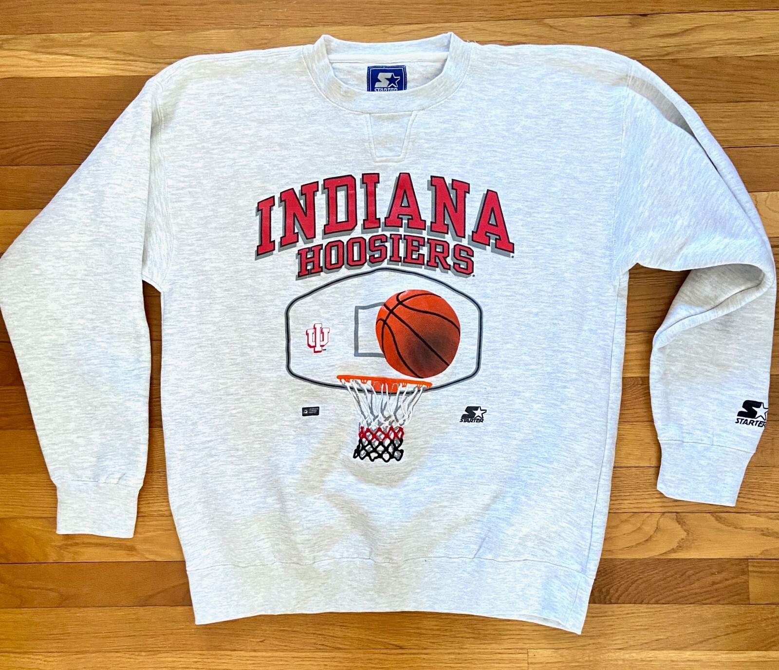 Starter INDIANA Hoosiers Basketball Sweatshirt Embriodered XL RARE Vintage \'90s