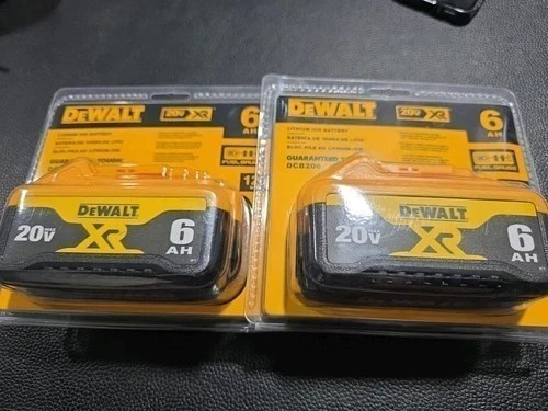 2PCS New DCB206 20V Max XR 6.0Ah Lithium Ion Batteries Li-ion US 2PCS New DCB206 20V Max XR 6.0Ah Lithium Ion Batteries Li-ion US
