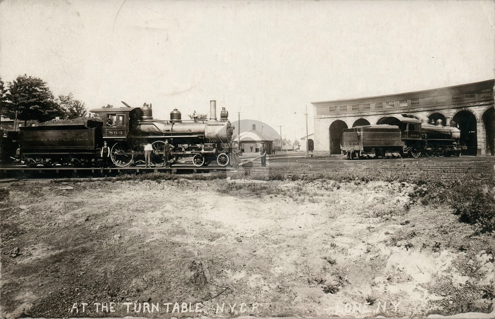 New York Central Railroad Turntable Shops MALONE NY RPPC Photo Postcard COPY New York Central Railroad Turntable Shops MALONE NY RPPC Photo Postcard COPY
