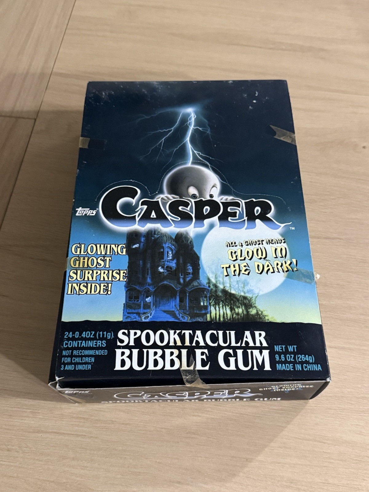 Vintage Topps Casper Ghost Spooktacular Bubble Gum Full 24 Ct Display Box 90s