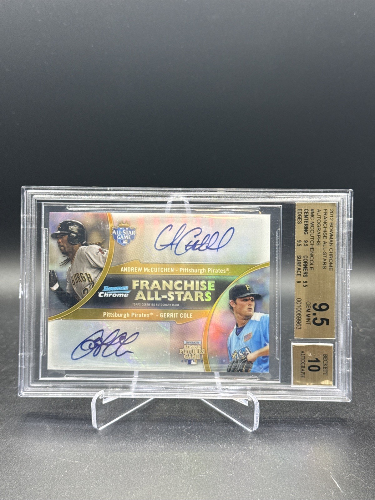2012 Bowman Chrome McCutchen/Cole FAD-MC Franchise AS Dual Auto /25 BGS 9.5 2012 Bowman Chrome McCutchen/Cole FAD-MC Franchise AS Dual Auto /25 BGS 9.5