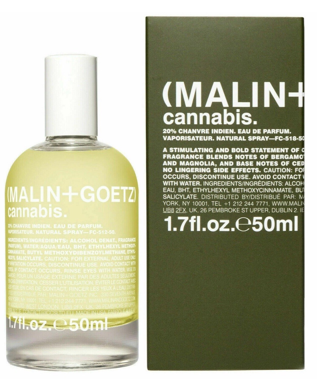 Malin+Goetz Cannabis Eau de Parfum 1.7oz/50ml NIB Malin+Goetz Cannabis Eau de Parfum 1.7oz/50ml NIB