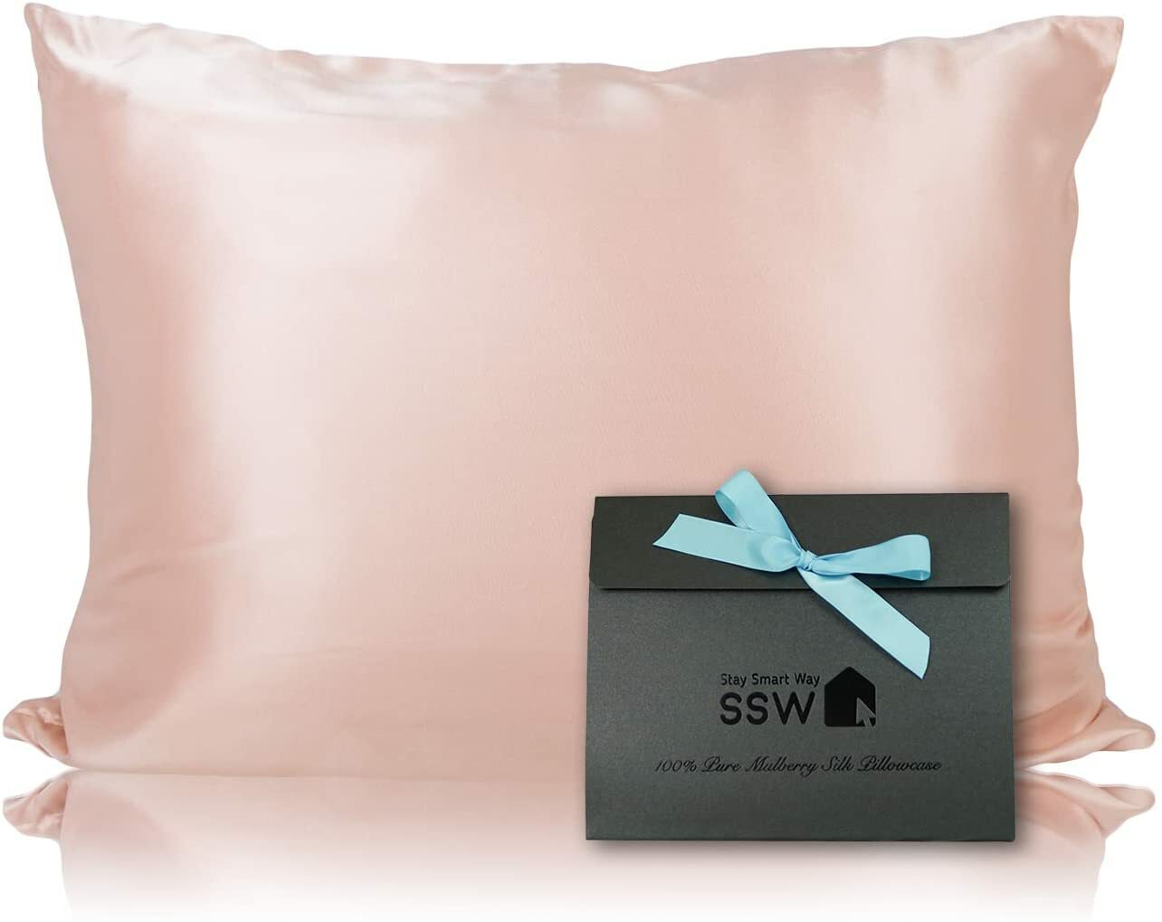 100% Mulberry Silk Pillowcase, Pure 6A grade, 22 Momme with Hidden Zipper, Queen 100% Mulberry Silk Pillowcase, Pure 6A grade, 22 Momme with Hidden Zipper, Queen