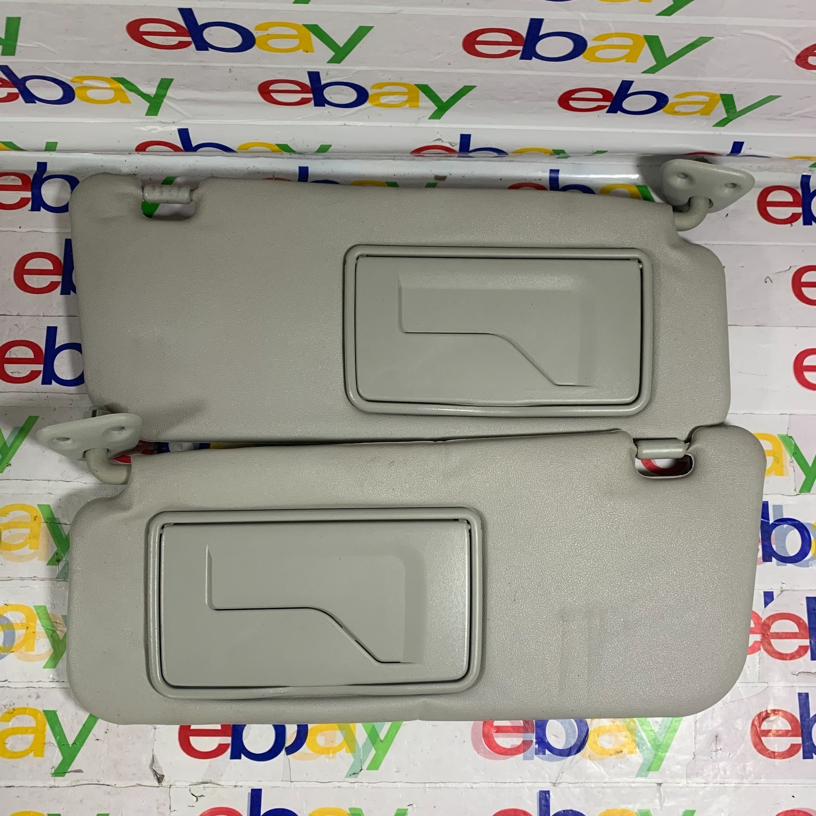 2004 - 2006 Scion Xa Sun Visors Pair Set Driver Passenger Gray Vinyl OEM 11056 2004 - 2006 Scion Xa Sun Visors Pair Set Driver Passenger Gray Vinyl OEM 11056