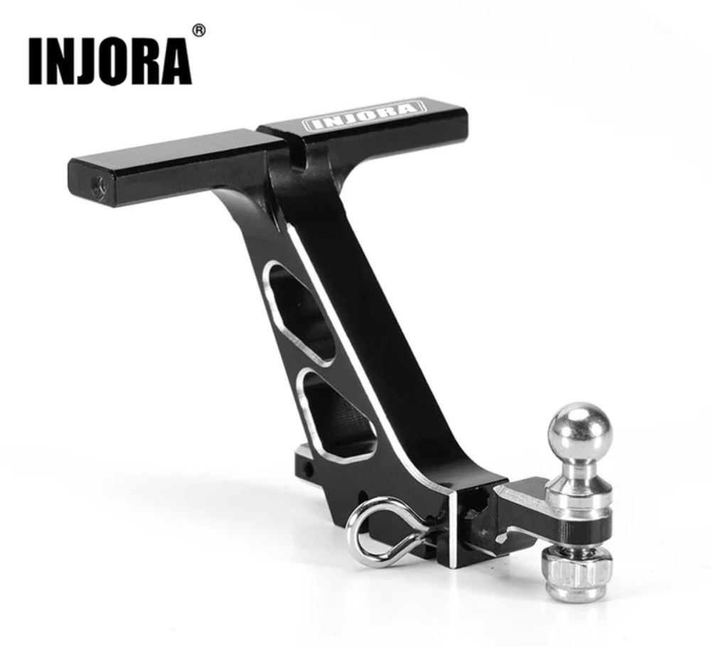 INJORA Metal Trailer with Aluminum Hitch Mount for 1/24 Axial SCX24 INJSCX24-175