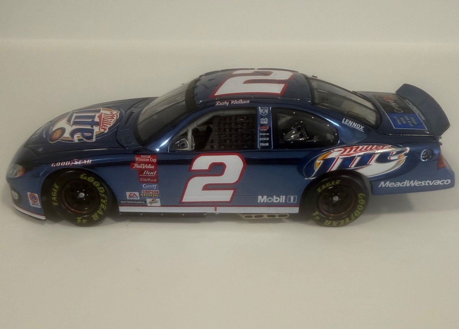 Action 2000 Dodge Charger #2 Rusty Wallace Miller Lite 1:24 Diecast Car Action 2000 Dodge Charger #2 Rusty Wallace Miller Lite 1:24 Diecast Car