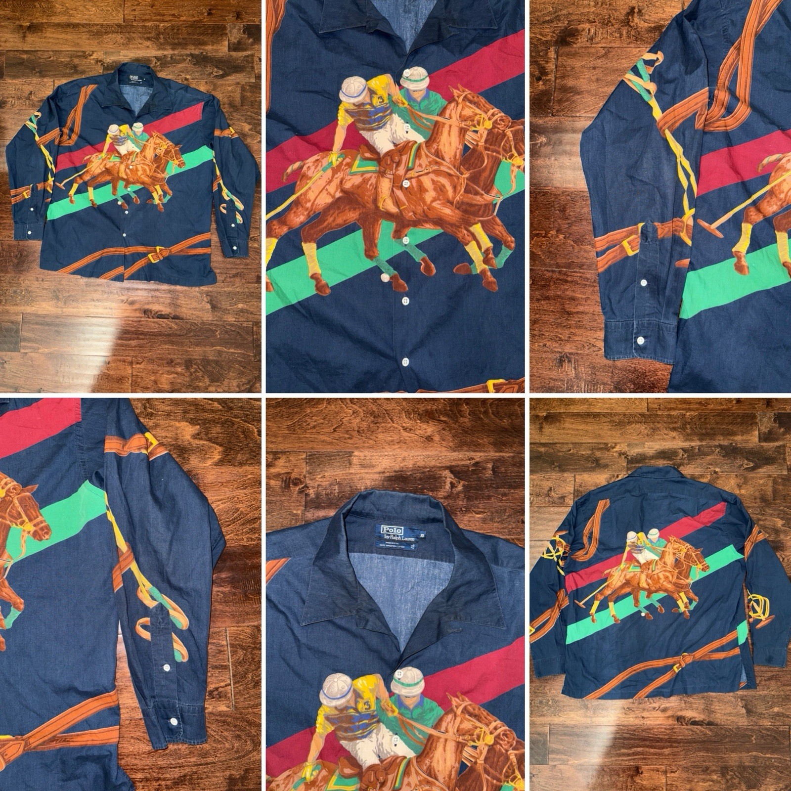 VINTAGE RALPH LAUREN POLO SPORT EQUESTRIAN 1992 STADIUM P WING BEAR SPORTSMAN XL