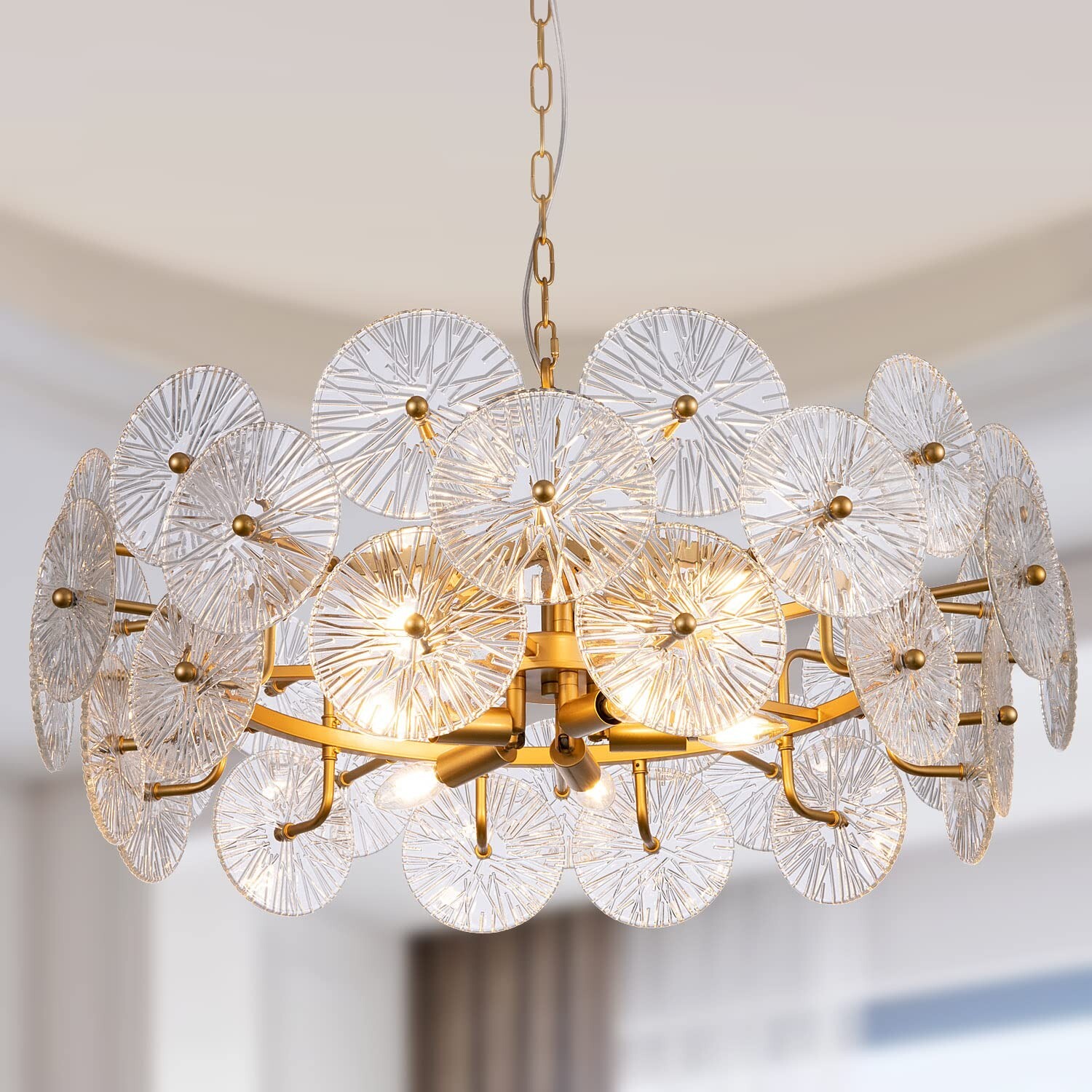 Tochic Modern Glass Chandelier - Open Box - Modern Design