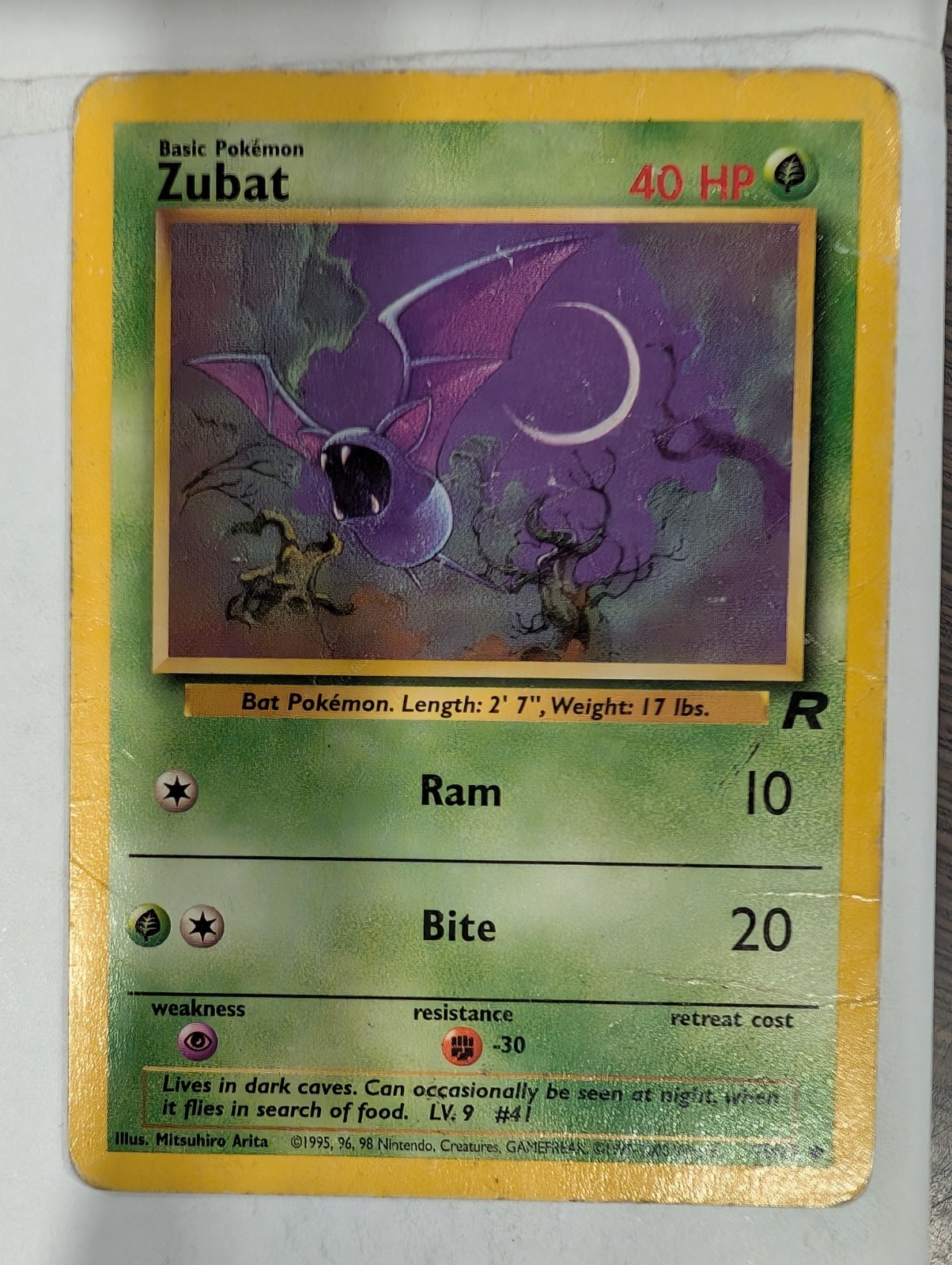 Zubat 70/82 - Team Rocket Set Pokemon Card