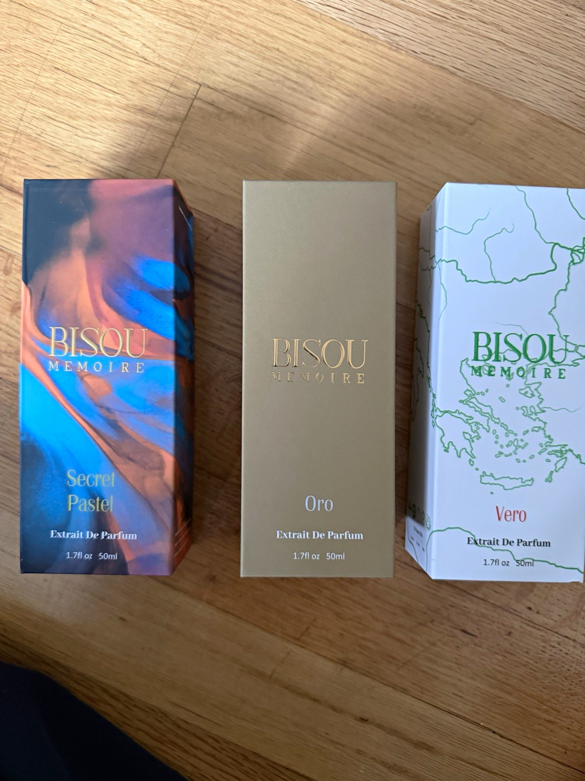 Unisex Bisou Memoire’s Secret Pastel, Oro & Vero in 50 mL & 10mL Gift Set
