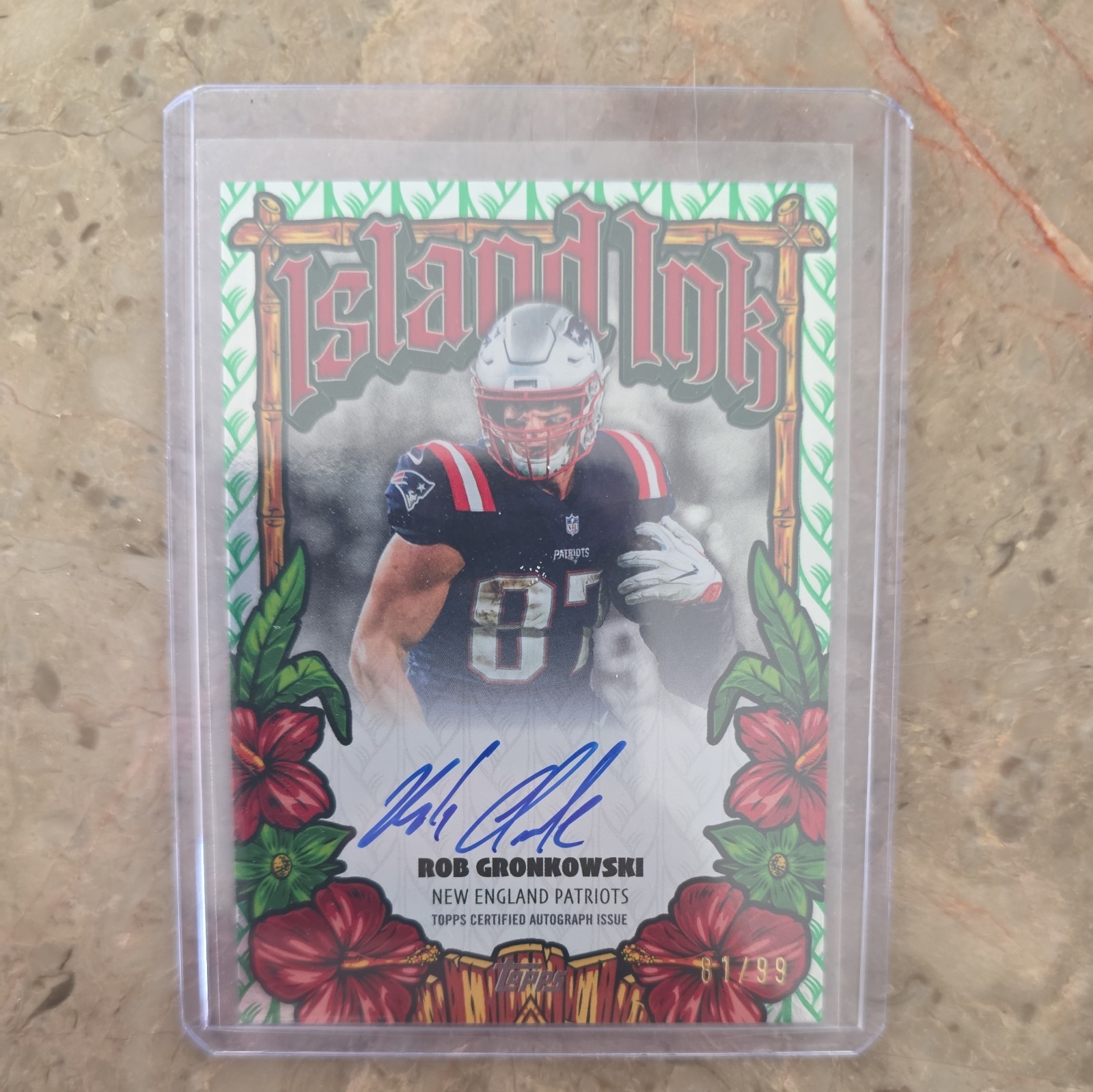 Topps 2026 Flagship Football Rob Gronkowski Island Ink Auto II-RG 80/99 Patriots Topps 2026 Flagship Football Rob Gronkowski Island Ink Auto II-RG 80/99 Patriots