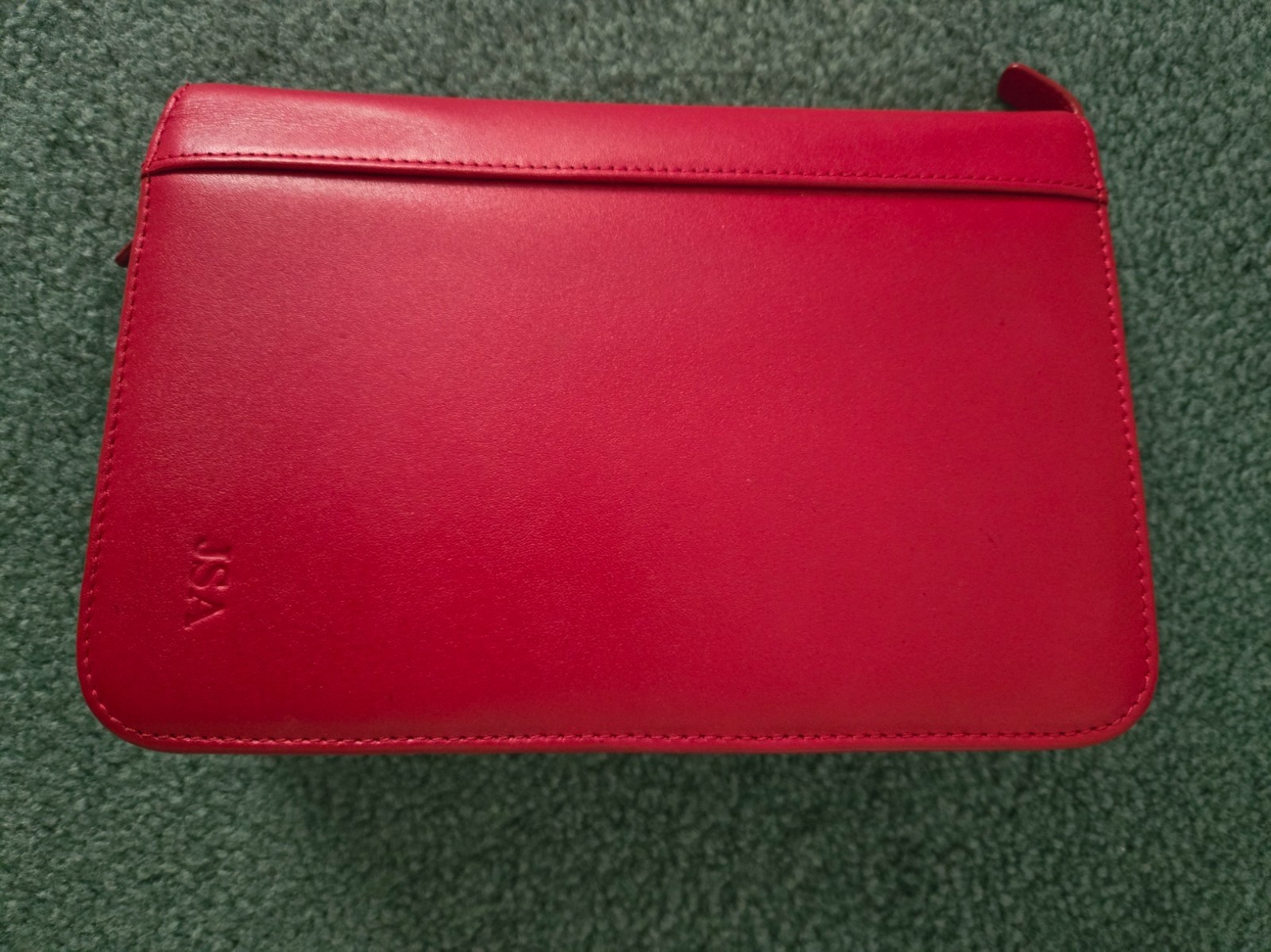 SET Levenger red leather agenda/notebook compact size + 350 circa refill paper