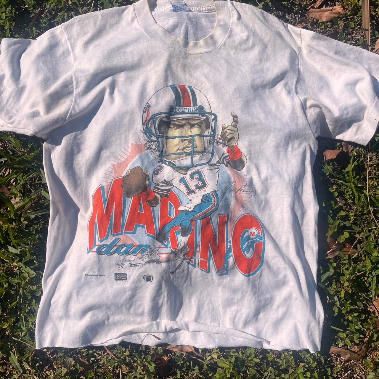 Vintage Miami Dolphins Dan Marino cartoon white shirt VK15099