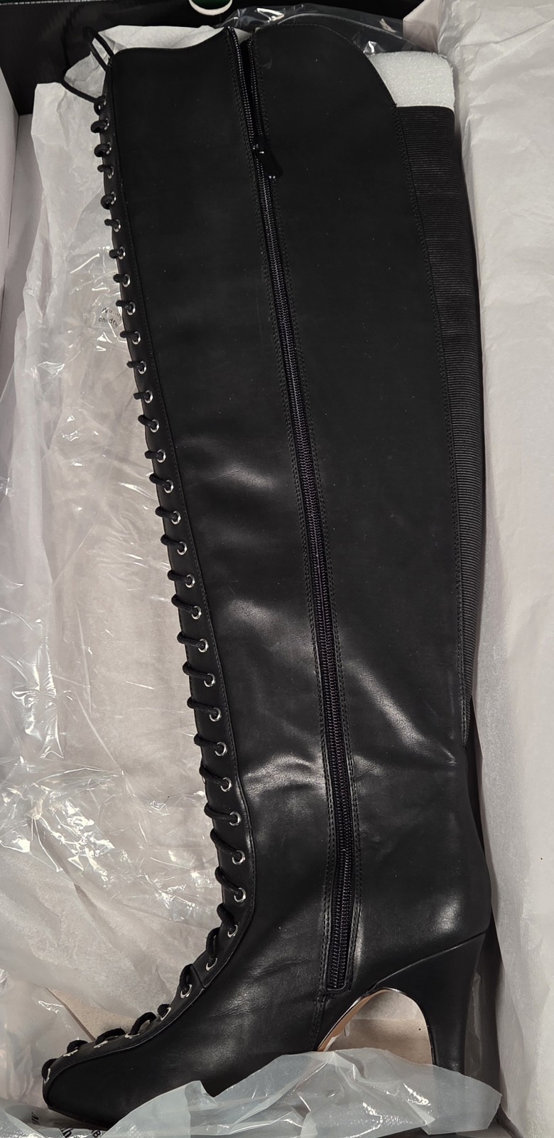 Torrid Black Over-the-Knee Lace-Up Faux Leather Boots Pointed Toe 9.5W Torrid Black Over-the-Knee Lace-Up Faux Leather Boots Pointed Toe 9.5W