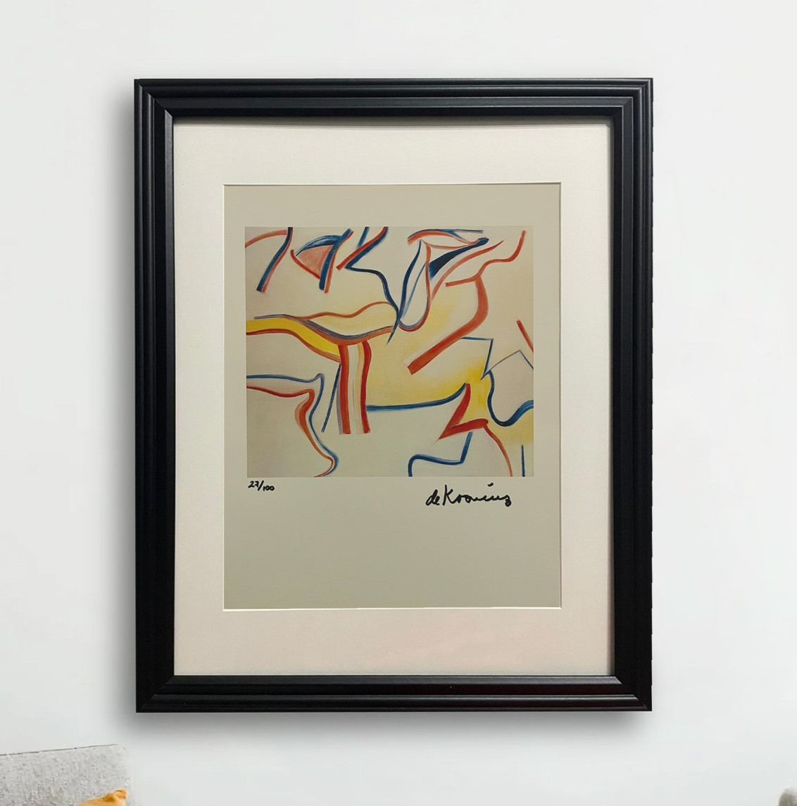 Willem de Kooning Hand-Signed Original Print - COA & +$3,500 Appraisal Included Willem de Kooning Hand-Signed Original Print - COA & +$3,500 Appraisal Included