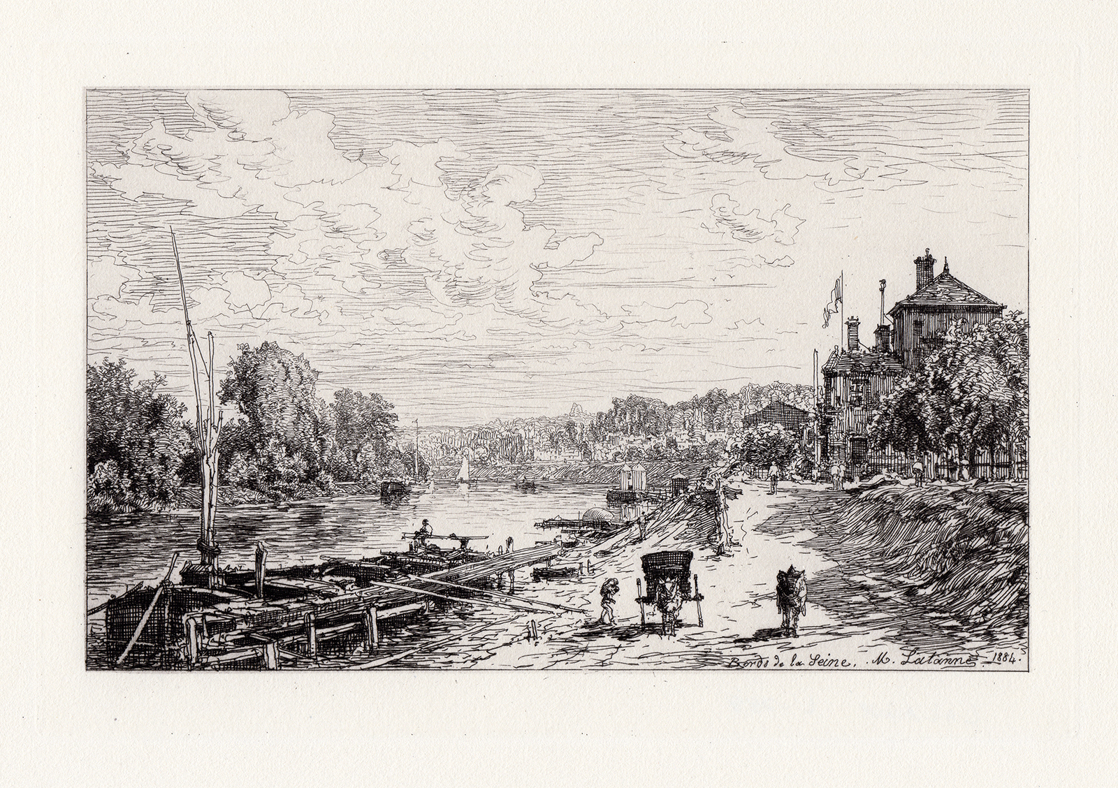 1800s ORIGINAL LALANNE Etching \