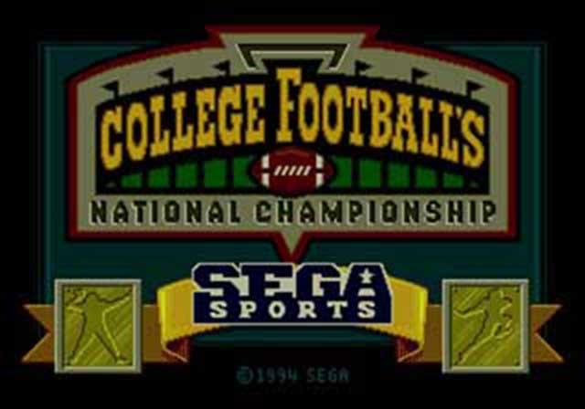 College Football\'s National Championship - Sega Genesis College Football\'s National Championship - Sega Genesis