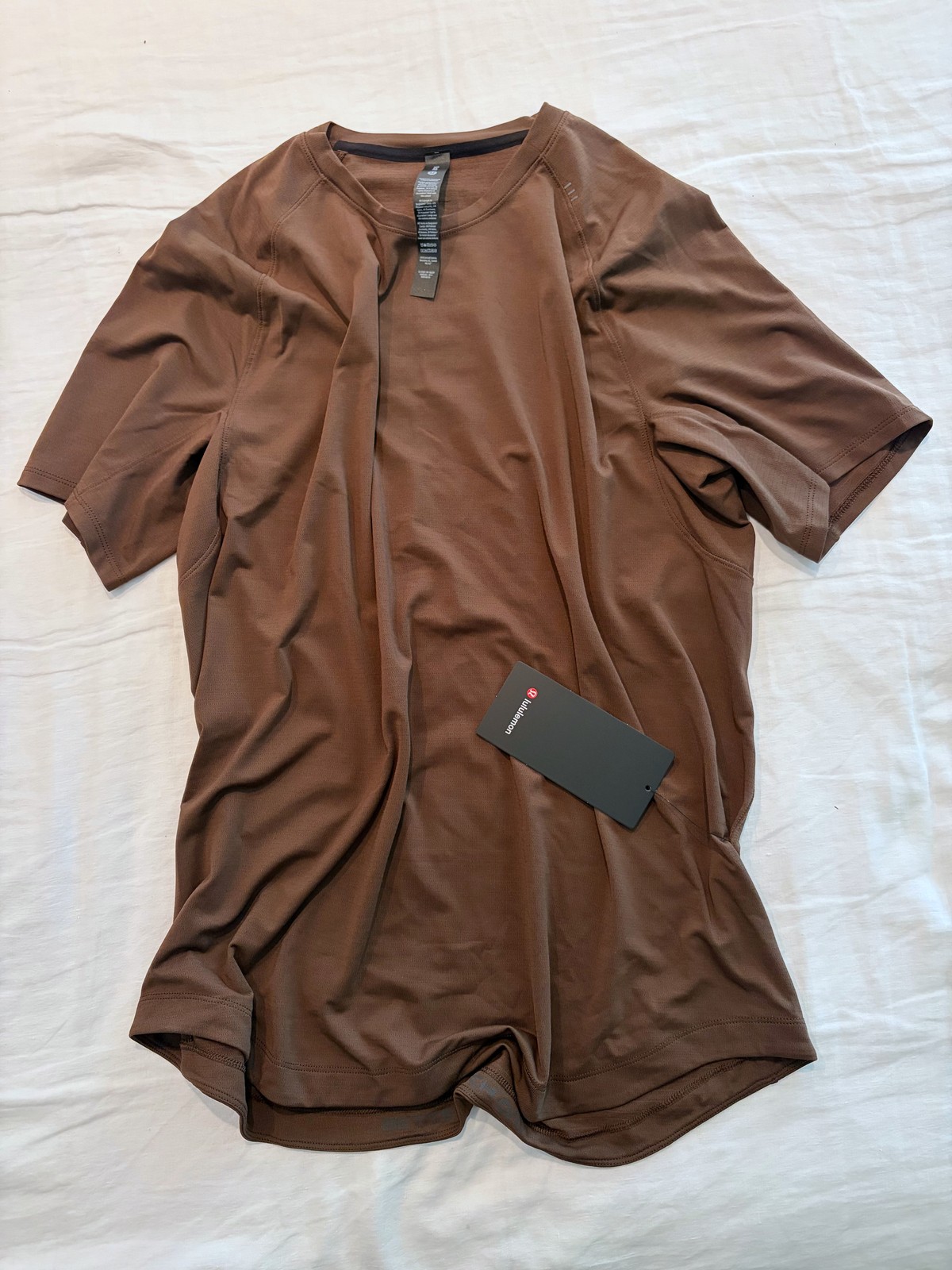 lululemon License to Train SS Shirt Brown Men\'s XL Hangtag LM3EJUS lululemon License to Train SS Shirt Brown Men\'s XL Hangtag LM3EJUS