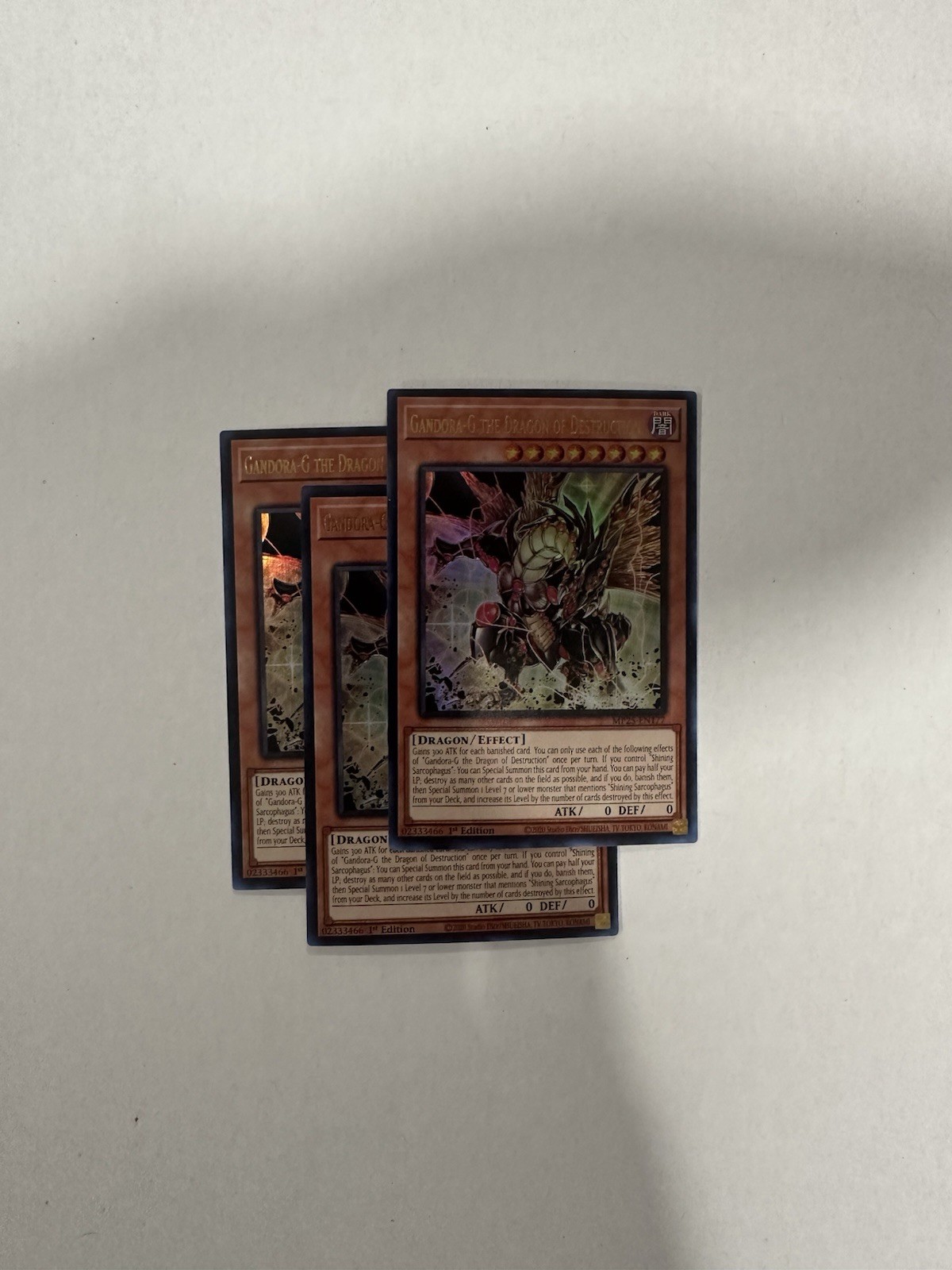 3x Gandora-G the Dragon of Destruction Ultra Rare MP25-EN177 NM 2025 Mega-Pack