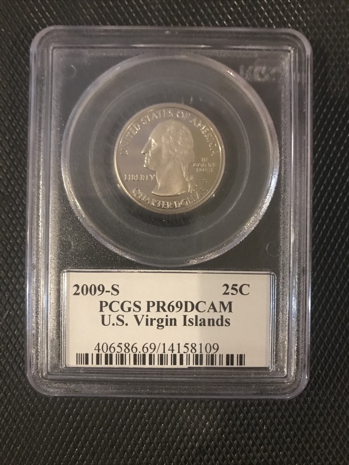 2009-S U.S Virgin Islands State Quarter PCGS PR69DCAM FLAG LABEL p1 NEAR Perfect 2009-S U.S Virgin Islands State Quarter PCGS PR69DCAM FLAG LABEL p1 NEAR Perfect