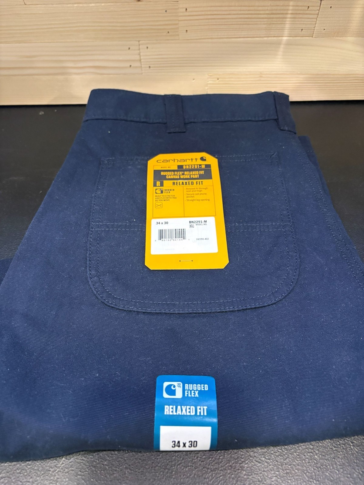 Carhartt Rugged Flex Relaxed Fit Canvas Work Pant BN2291-M Navy Blue Carhartt Rugged Flex Relaxed Fit Canvas Work Pant BN2291-M Navy Blue