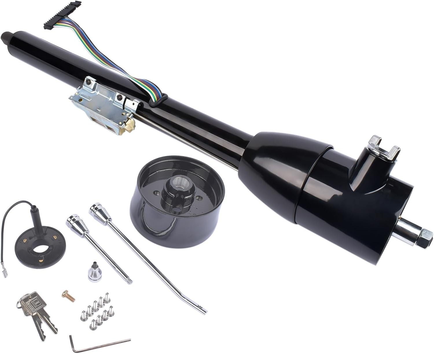Replacement for GM 28 Inch Tilt Manual Steering Column Floor Shift Hot Rod, with Replacement for GM 28 Inch Tilt Manual Steering Column Floor Shift Hot Rod, with
