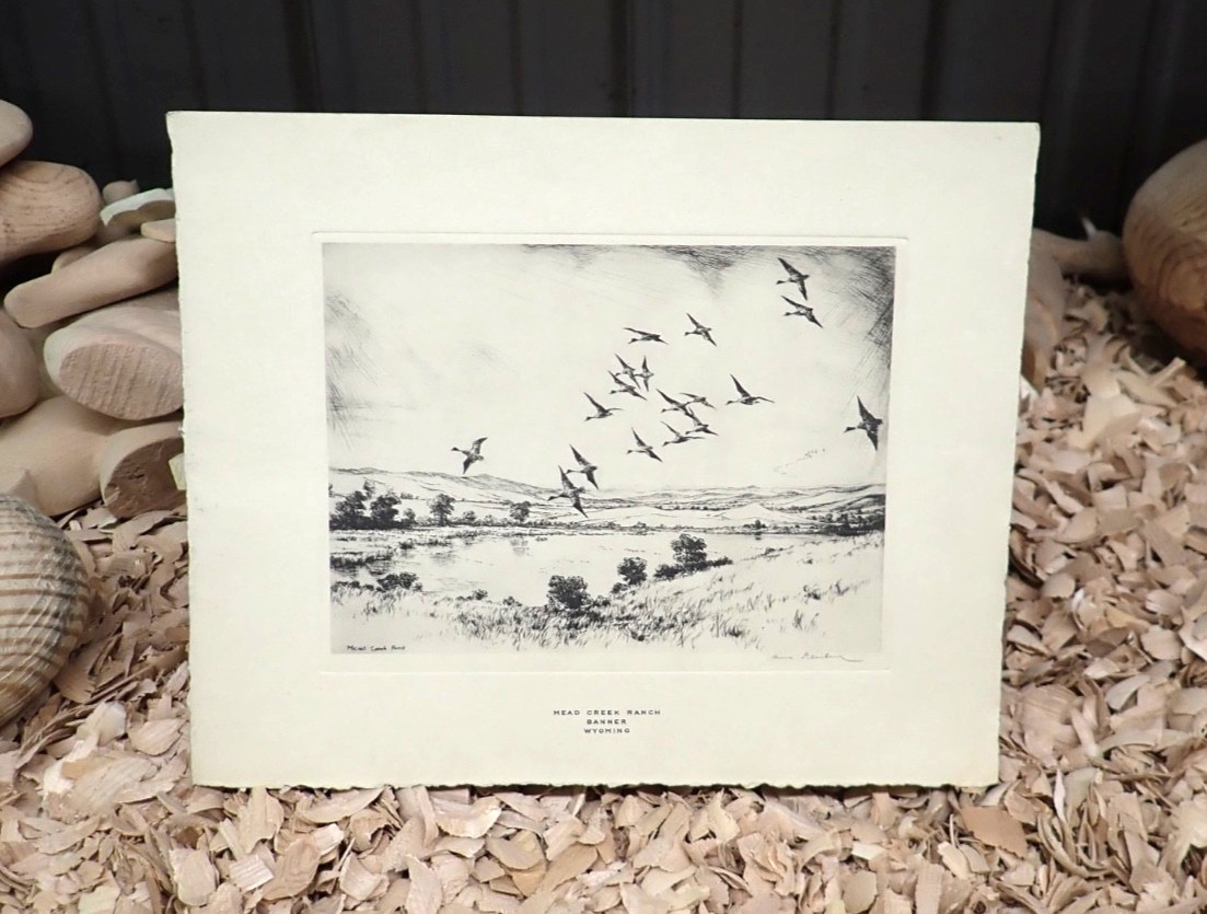 Hans Kleiber (1887-1967) Etching Mead Creek Ranch Hans Kleiber (1887-1967) Etching Mead Creek Ranch
