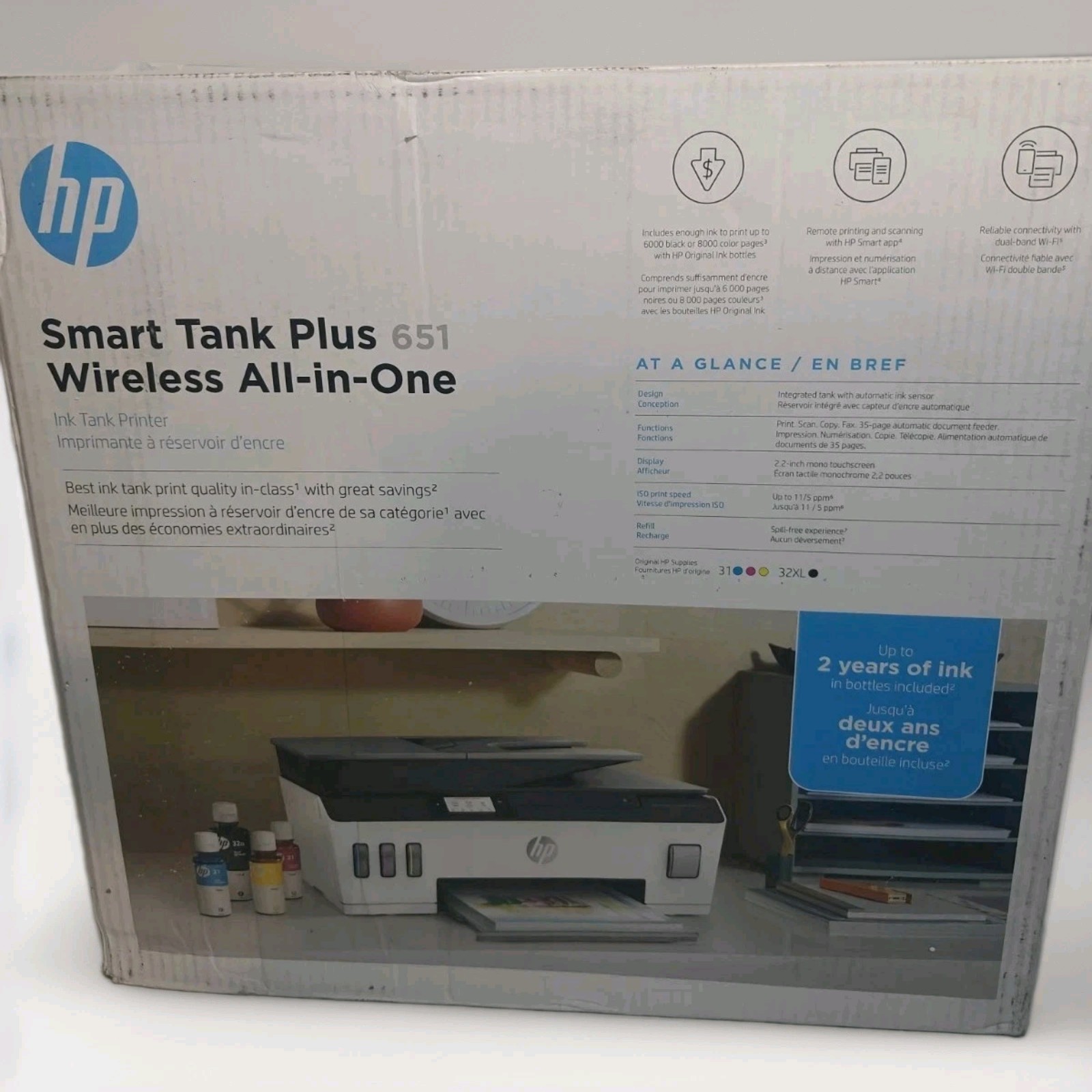 HP Smart Tank Plus 651 Wireless All-in-One Printer