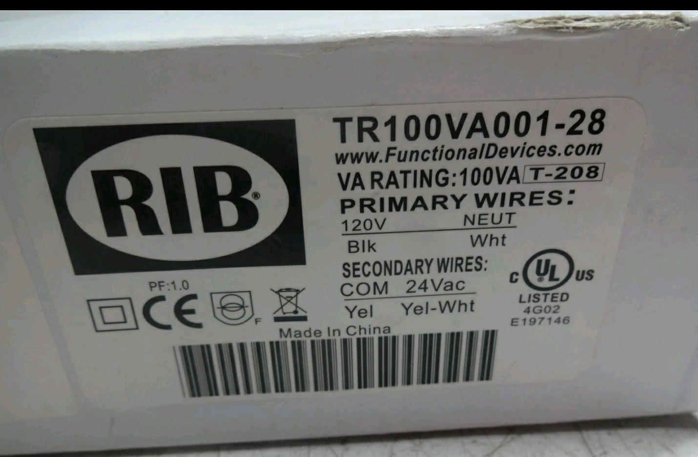 RIB TR100VA001-28 Transformer RIB TR100VA001-28 Transformer