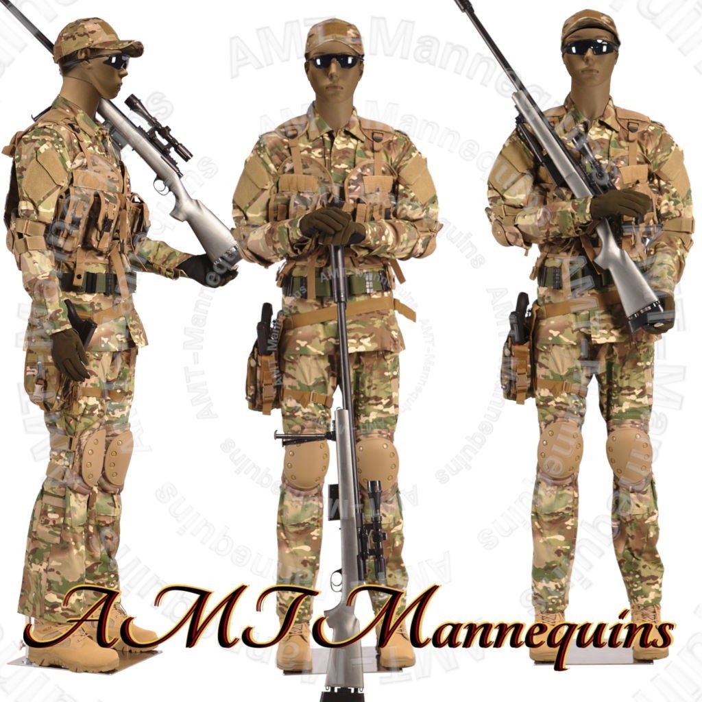 Male Skinton Heavy Duty Full Body Mannequin w. Flexible Posable Arms+ Metal Base