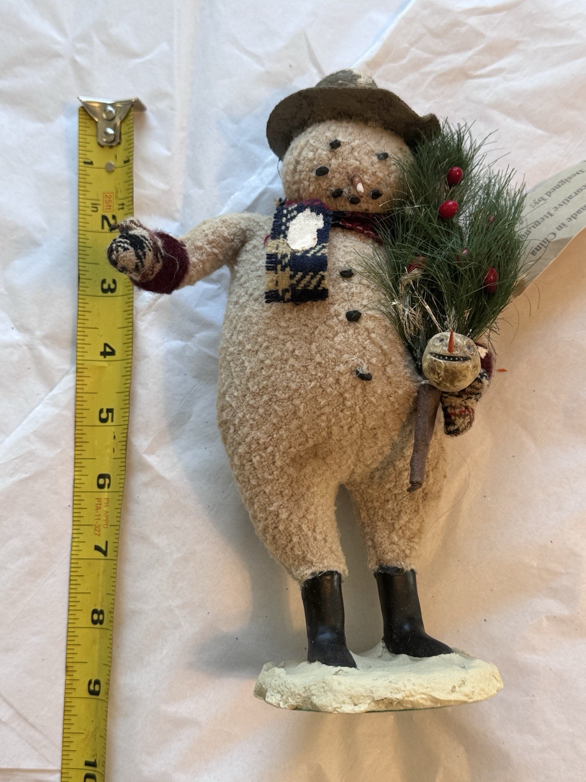 Vintage Cody Foster Snowman ESC Trading Co Primitive 9” With Tag Vintage Cody Foster Snowman ESC Trading Co Primitive 9” With Tag