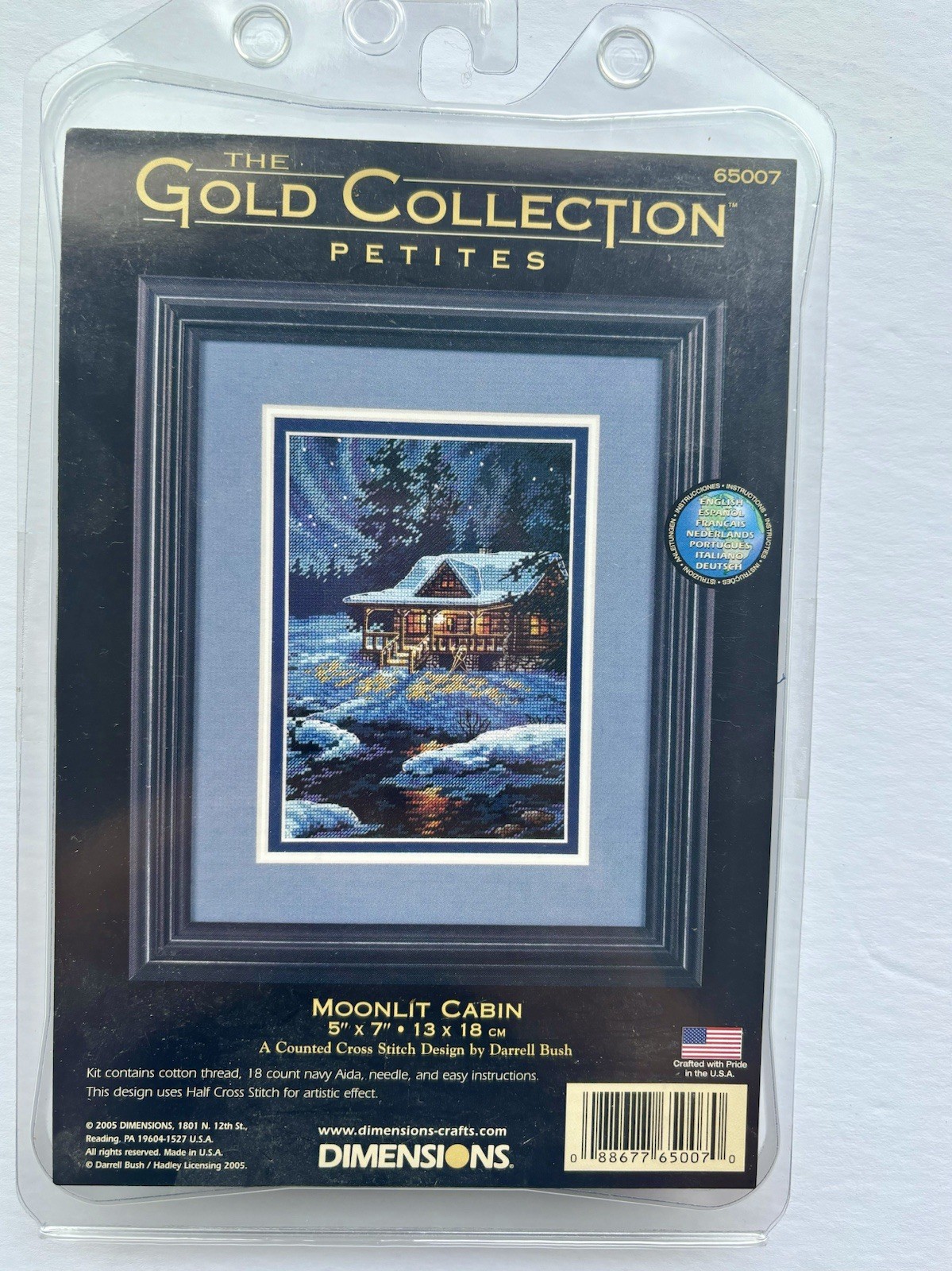 Dimensions Gold Collection Moonlit Cabin Cross Stitch New Sealed