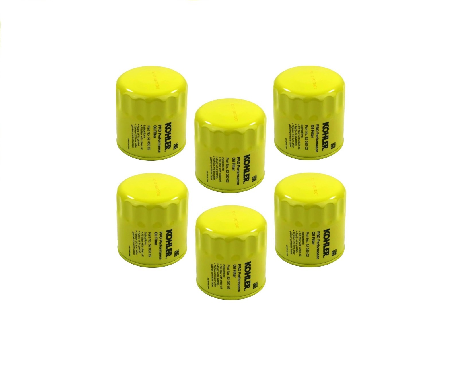Kohler Pro Performance Oil Filter - Pack of 6 (52 050 02-S)